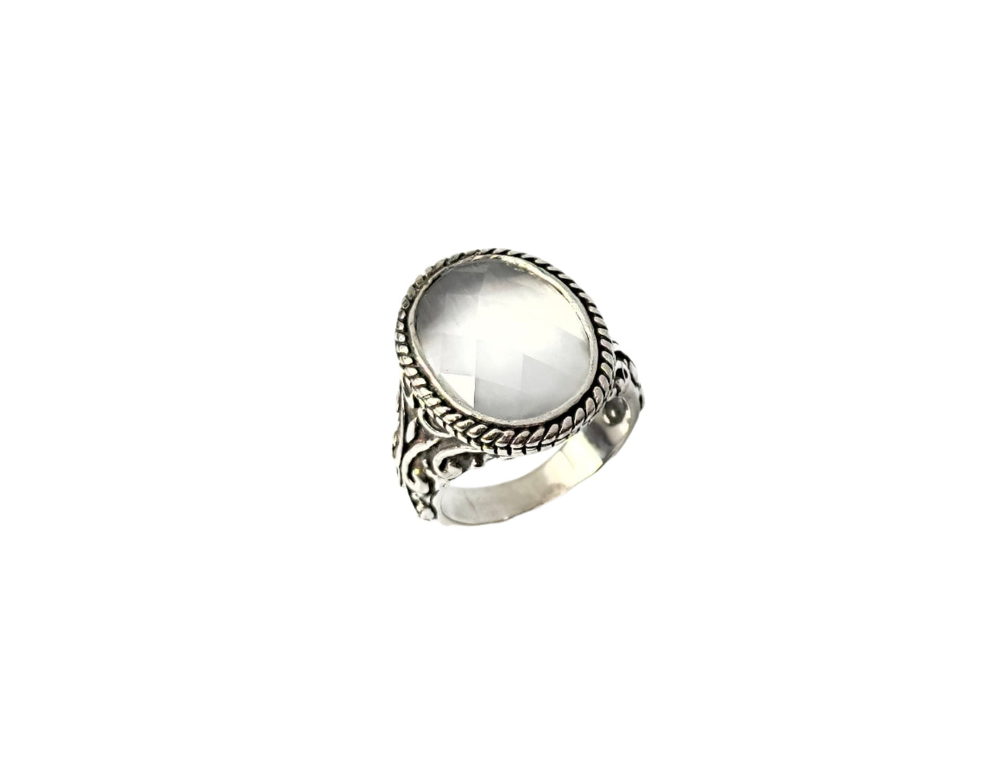 925 Sterling Silver Vintage Celtic Gemstone Ring