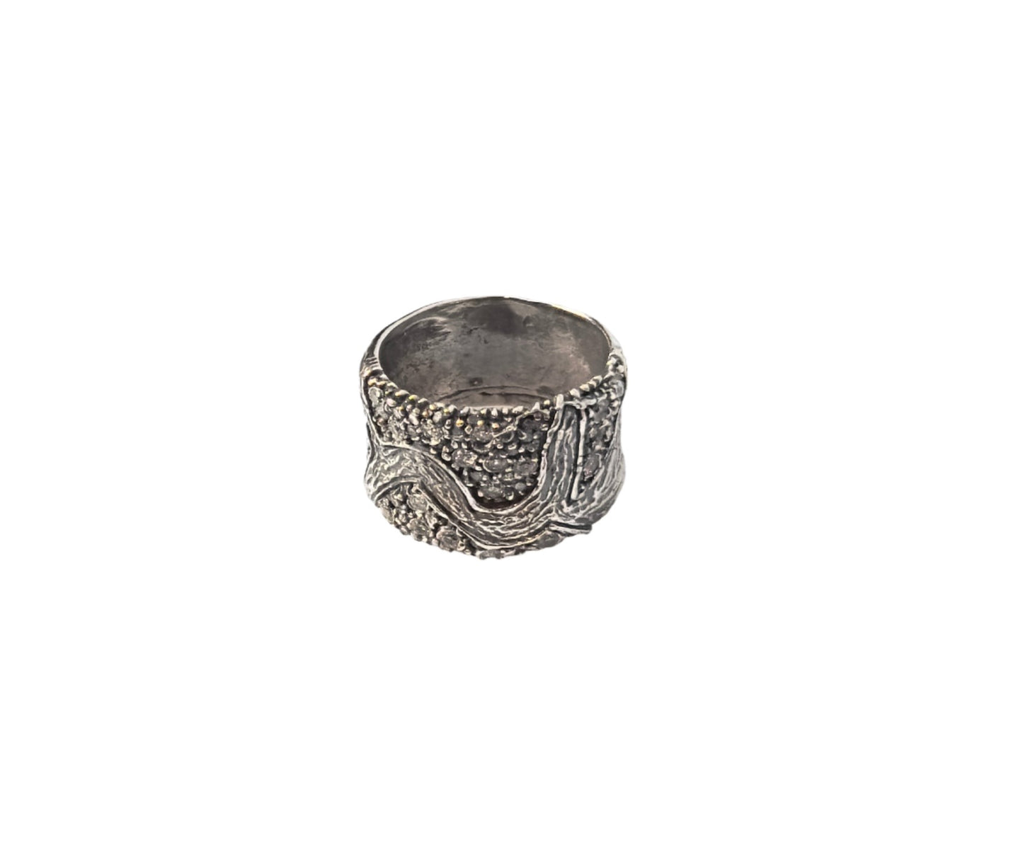 925 Sterling Silver Abstract Design Ring