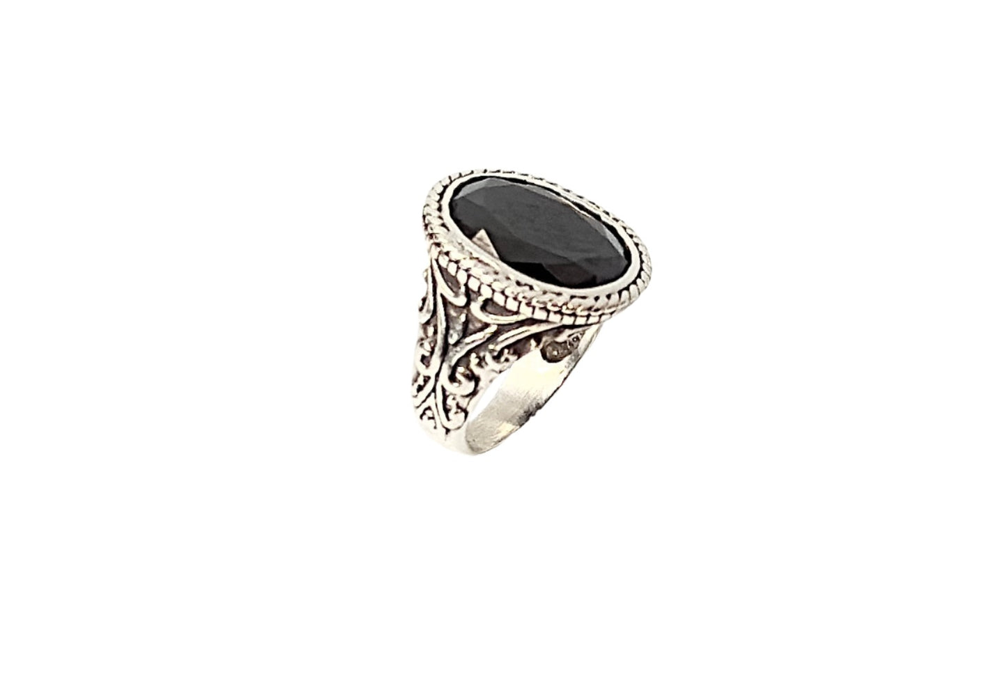 925 Sterling Silver Vintage Celtic Gemstone Ring