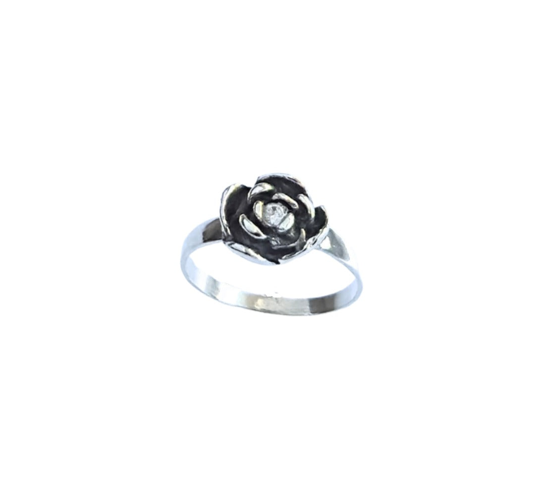 925 Sterling Silver Rose Ring