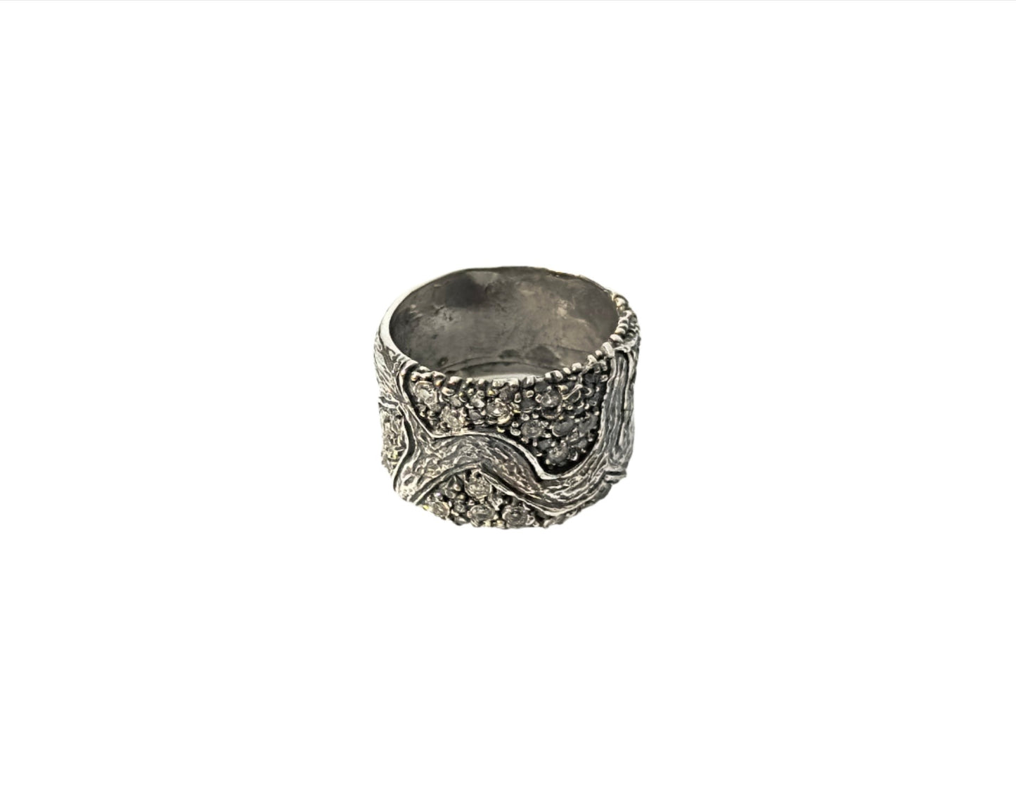 925 Sterling Silver Abstract Design Ring